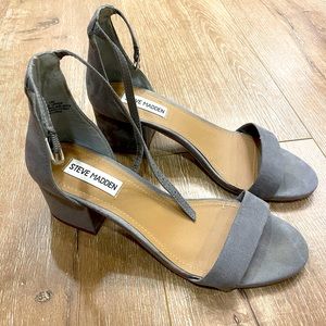 Steve Madden Grey Suede Sandals